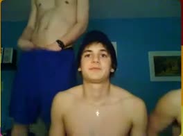 three boys masturbate on cam